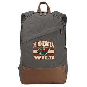 Minnesota Wild Stripe Black Cotton Canvas Backpack