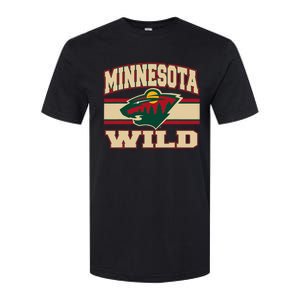 Minnesota Wild Stripe Black Softstyle CVC T-Shirt