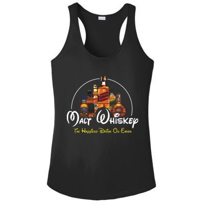 Malt Whiskey Shirts Happiest Drink Funny Pun Parody Ladies PosiCharge Competitor Racerback Tank