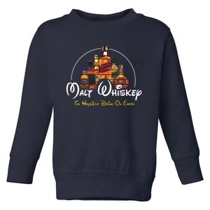 Malt Whiskey Shirts Happiest Drink Funny Pun Parody Toddler Sweatshirt