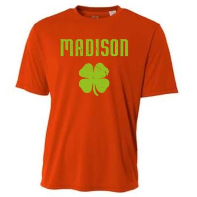 Madison Wi Shamrock Capital City St Patricks Day Pride Graph Cute Gift Cooling Performance Crew T-Shirt