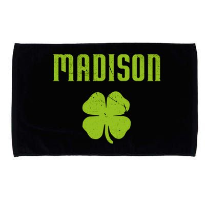 Madison Wi Shamrock Capital City St Patricks Day Pride Graph Cute Gift Microfiber Hand Towel