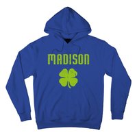 Madison Wi Shamrock Capital City St Patricks Day Pride Graph Cute Gift Hoodie