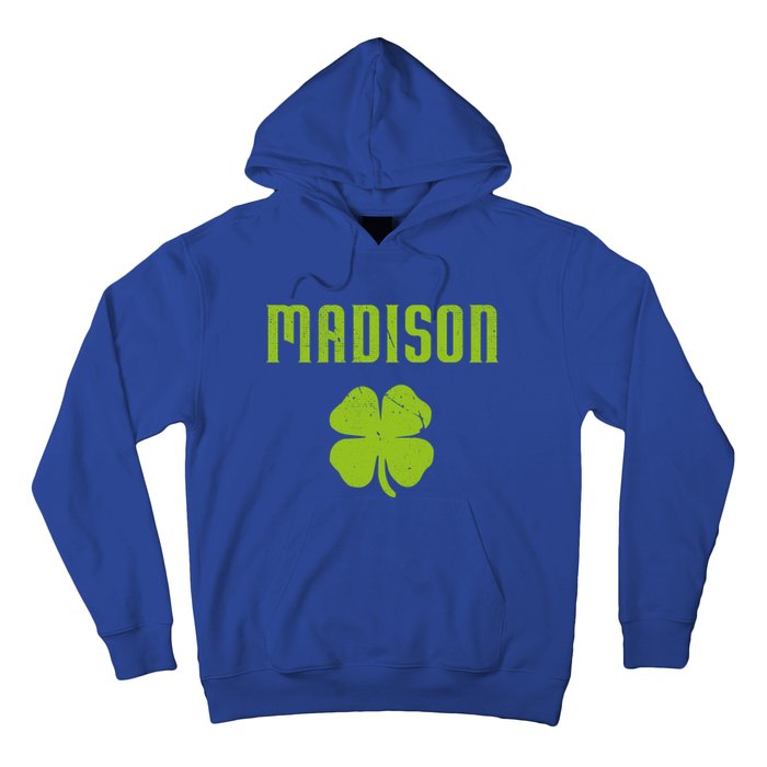 Madison Wi Shamrock Capital City St Patricks Day Pride Graph Cute Gift Hoodie