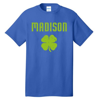 Madison Wi Shamrock Capital City St Patricks Day Pride Graph Cute Gift Tall T-Shirt