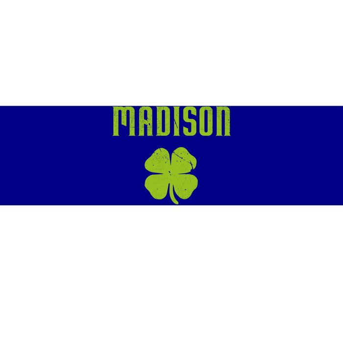 Madison Wi Shamrock Capital City St Patricks Day Pride Graph Cute Gift Bumper Sticker