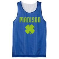 Madison Wi Shamrock Capital City St Patricks Day Pride Graph Cute Gift Mesh Reversible Basketball Jersey Tank