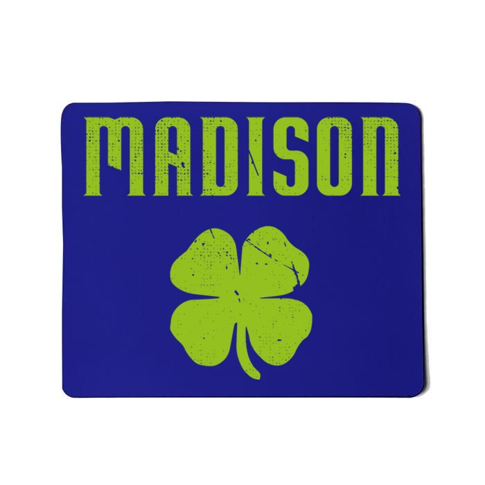 Madison Wi Shamrock Capital City St Patricks Day Pride Graph Cute Gift Mousepad