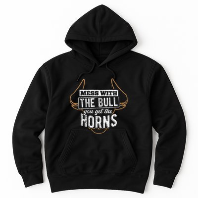 Mess With The Bull You Get The Horns Bullfighter Longhorn Hoodie