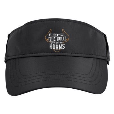 Mess With The Bull You Get The Horns Bullfighter Longhorn Adult Drive Performance Visor