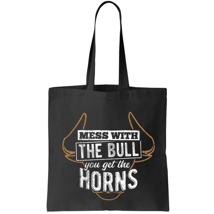 Mess With The Bull You Get The Horns Bullfighter Longhorn Bag