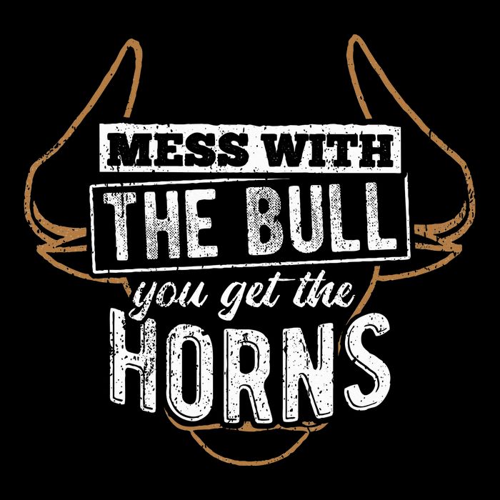 Mess With The Bull You Get The Horns Bullfighter Longhorn Premium T-Shirt