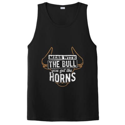Mess With The Bull You Get The Horns Bullfighter Longhorn PosiCharge Competitor Tank