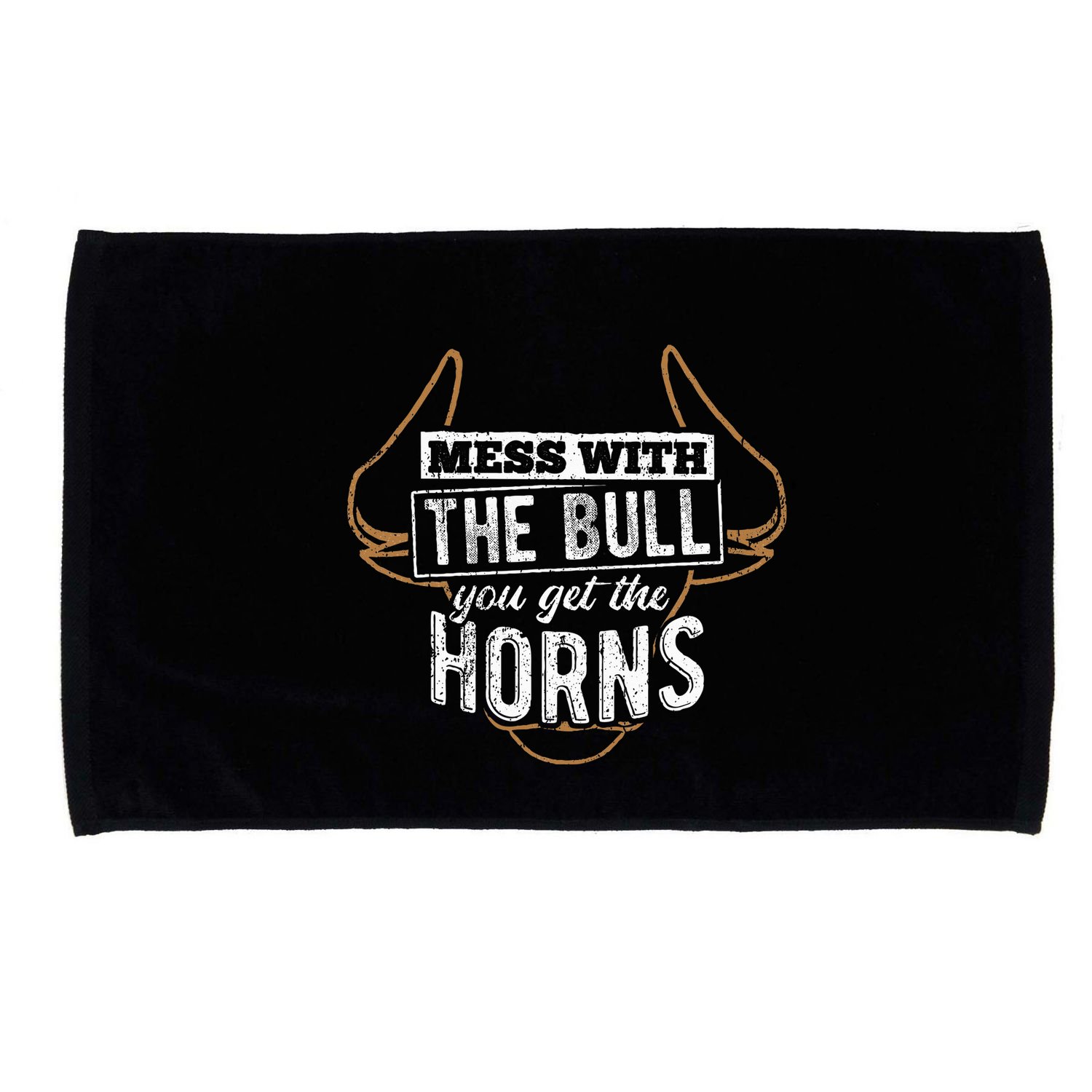 Mess With The Bull You Get The Horns Bullfighter Longhorn Microfiber Hand Towel