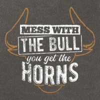 Mess With The Bull You Get The Horns Bullfighter Longhorn Cotton Canvas Backpack