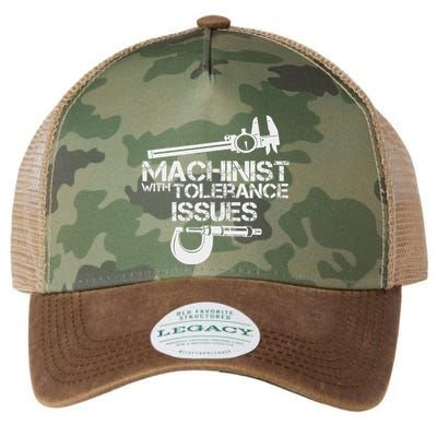 Machinist With Tolerance Issues.Machinis Funny Gift Legacy Tie Dye Trucker Hat