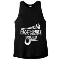 Machinist With Tolerance Issues.Machinis Funny Gift Ladies PosiCharge Tri-Blend Wicking Tank
