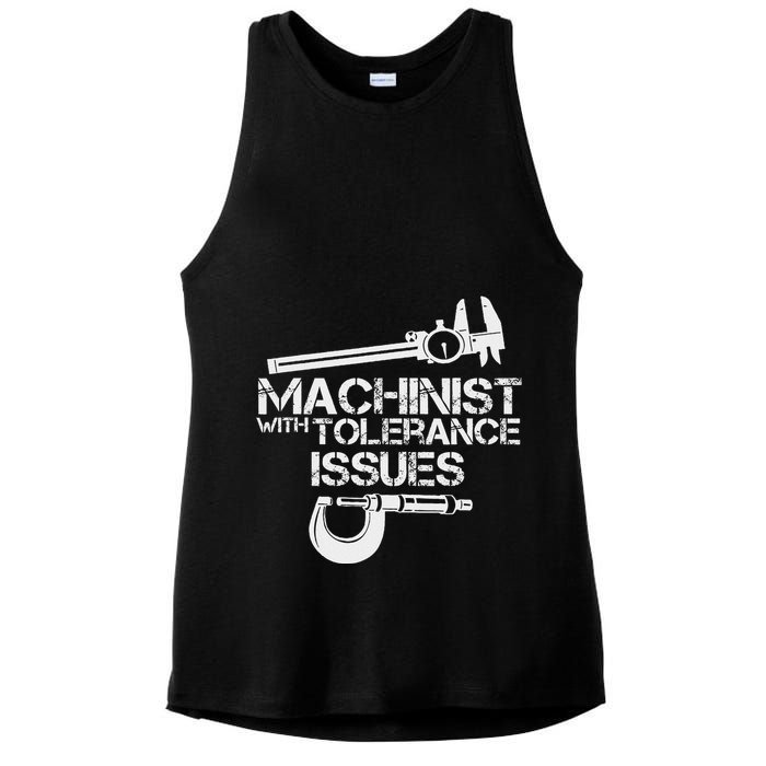 Machinist With Tolerance Issues.Machinis Funny Gift Ladies PosiCharge Tri-Blend Wicking Tank