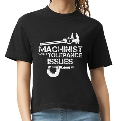 Machinist With Tolerance Issues.Machinis Funny Gift Comfort Colors Boxy T-Shirt