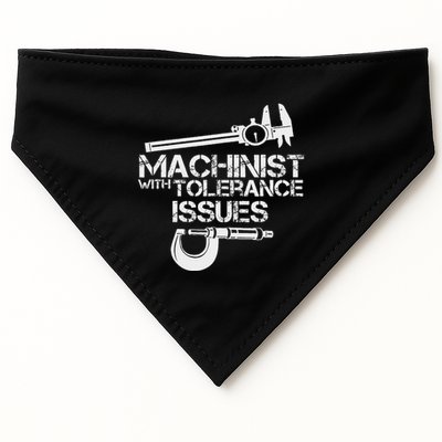 Machinist With Tolerance Issues.Machinis Funny Gift USA-Made Doggie Bandana