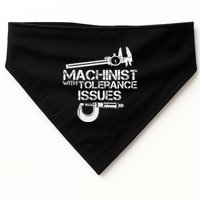 Machinist With Tolerance Issues.Machinis Funny Gift USA-Made Doggie Bandana