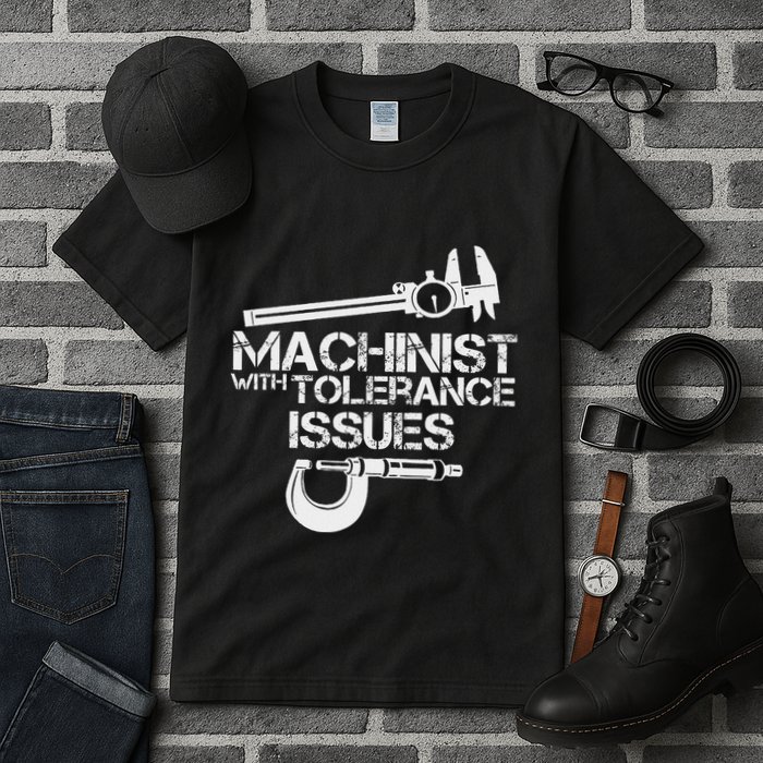 Machinist With Tolerance Issues.Machinis Funny Gift Tall T-Shirt