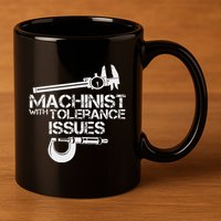 Machinist With Tolerance Issues.Machinis Funny Gift 11oz C Handle Ceramic Mug