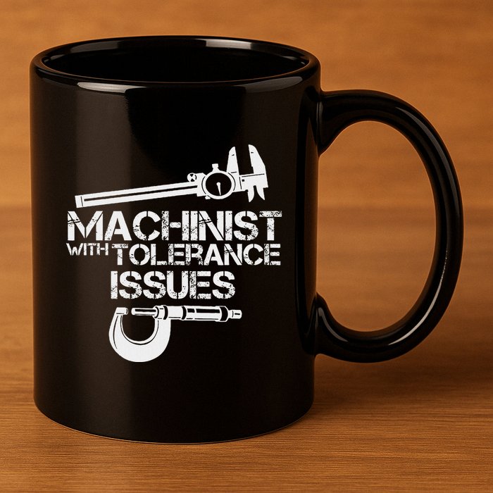 Machinist With Tolerance Issues.Machinis Funny Gift 11oz C Handle Ceramic Mug