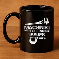 Machinist With Tolerance Issues.Machinis Funny Gift 11oz C Handle Ceramic Mug