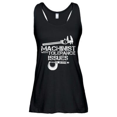 Machinist With Tolerance Issues.Machinis Funny Gift Ladies Essential Flowy Tank