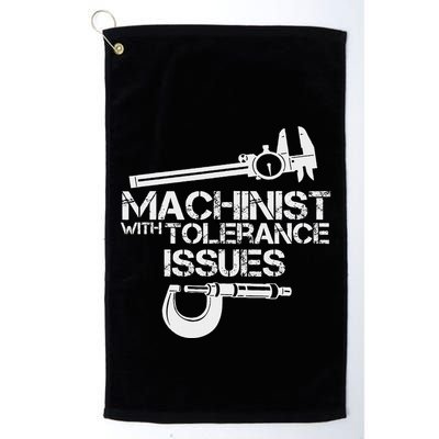 Machinist With Tolerance Issues.Machinis Funny Gift Golf Towel