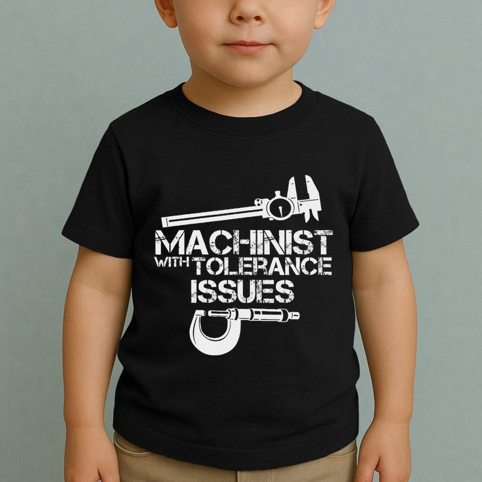 Machinist With Tolerance Issues.Machinis Funny Gift Toddler T-Shirt