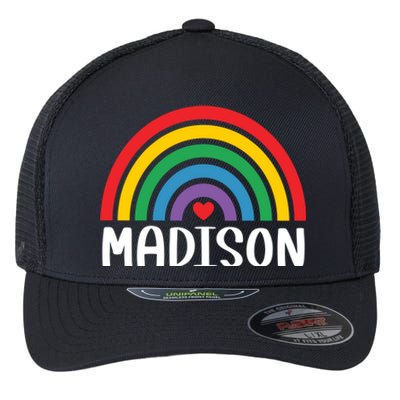 Madison Wisconsin Travel I Love Madison Usa Great Gift Flexfit Unipanel Trucker Cap