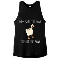 Mess With The Honk You Get The Bonk Ladies PosiCharge Tri-Blend Wicking Tank