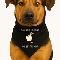 Mess With The Honk You Get The Bonk USA-Made Doggie Bandana