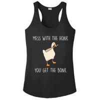 Mess With The Honk You Get The Bonk Ladies PosiCharge Competitor Racerback Tank