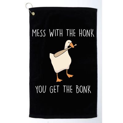 Mess With The Honk You Get The Bonk Golf Towel