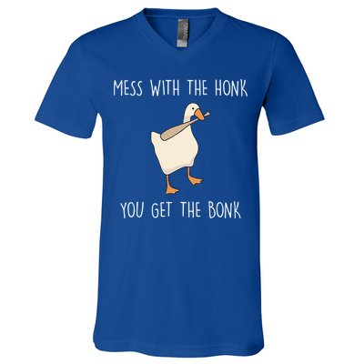 Mess With The Honk You Get The Bonk V-Neck T-Shirt