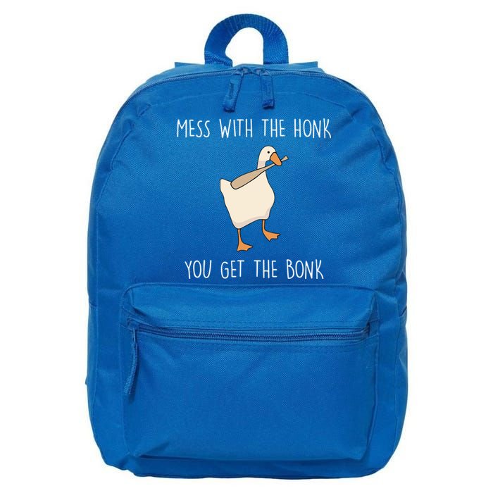 Mess With The Honk You Get The Bonk 16 in Basic Backpack