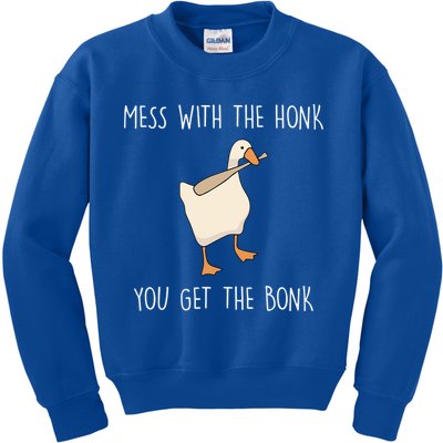 Mess With The Honk You Get The Bonk Kids Sweatshirt