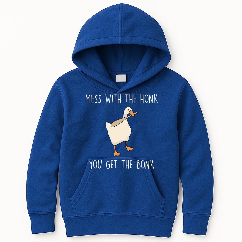 Mess With The Honk You Get The Bonk Kids Hoodie