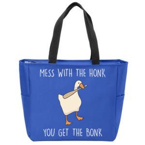 Mess With The Honk You Get The Bonk Zip Tote Bag