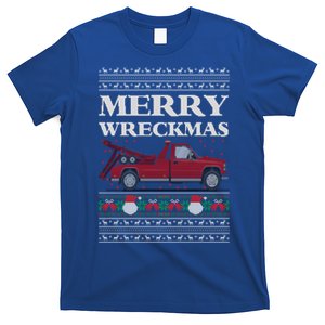 Merry Wreckmas Tow Truck Driver Ugly Christmas Gift T-Shirt