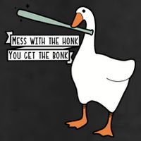 Mess With The Honk You Get The Bonk Goose 7 Panel Mesh Trucker Snapback Hat