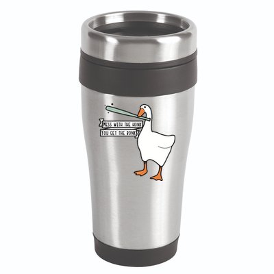 Mess With The Honk You Get The Bonk Goose 16oz Travel Tumbler