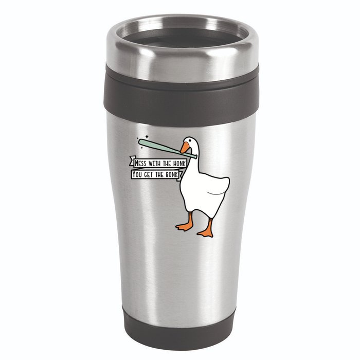 Mess With The Honk You Get The Bonk Goose 16oz Travel Tumbler