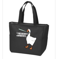 Mess With The Honk You Get The Bonk Goose Zip Tote Bag