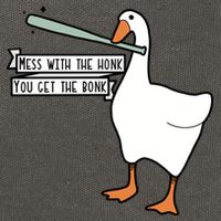 Mess With The Honk You Get The Bonk Goose Cotton Canvas Backpack