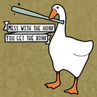 Mess With The Honk You Get The Bonk Goose Garment-Dyed Women's Muscle Tee