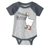 Mess With The Honk You Get The Bonk Goose Infant Baby Jersey Bodysuit